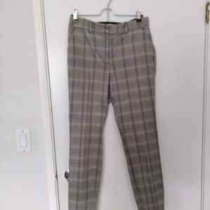 H&M Black plaid Slacks, US 8